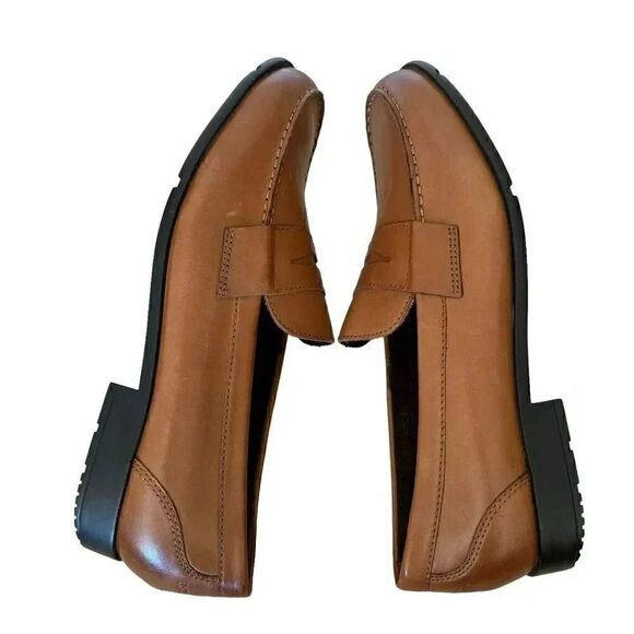 Rockport Men’s Brown Leather Round Toe Penny Loafer Oxford Stylish Shoes SZ 12 - Picture 6 of 16